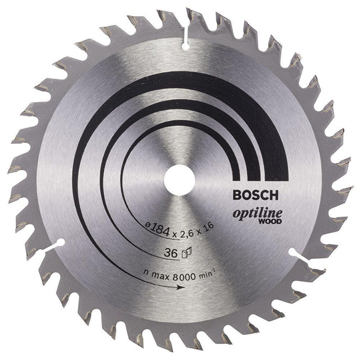 Bosch Optiline Ahşap 184x16mm 36 Diş Daire Testere Bıçağı 2608640818